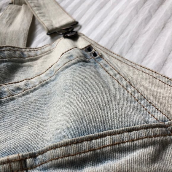 BeAvv Acid Wash Overall Shorts - Picture 4 of 5